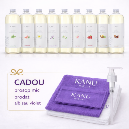 Pachet Profesional Kanu Nature – ERafinament și performanță în masaj – 10 Uleiuri – Cadou Prosop mic Premium